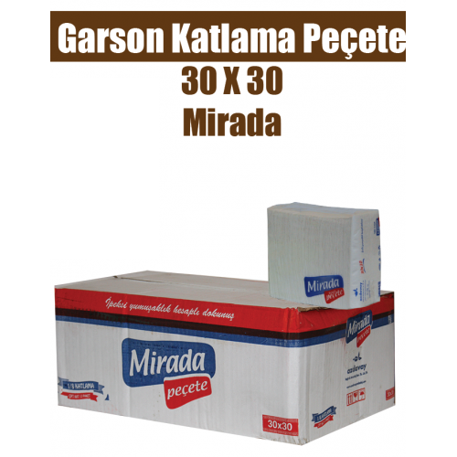 Garson Katlı Peçete 30x30 cm 100'Lü 12 Paket
