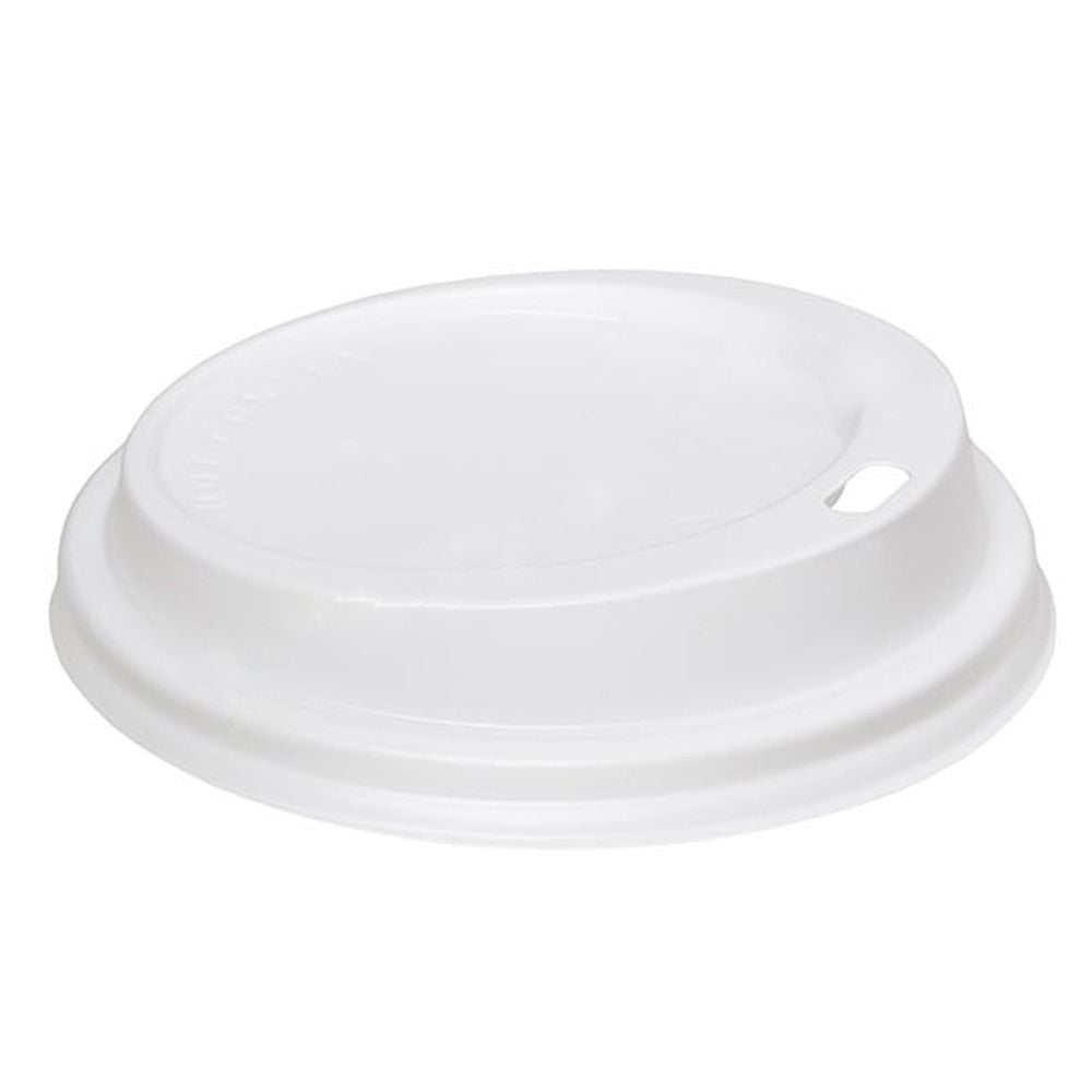 14-16 oz Plastik Sıcak içecek Kapağı Düz Beyaz 1000 Adet