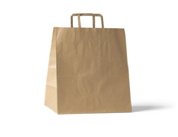 İçten Saplı Kraft Kağıt Çanta 32 x 28 x 16 cm