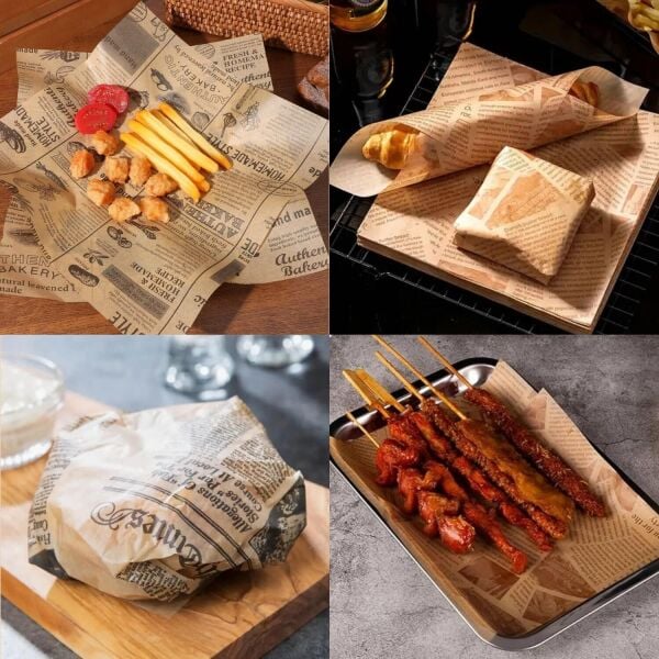 Desenli Yağlı Sunum Kağıdı 36 Adet