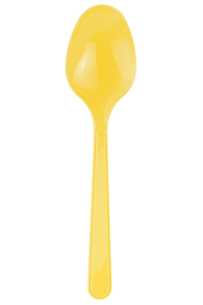 Sarı Lüks Plastik Kaşık 25'Li