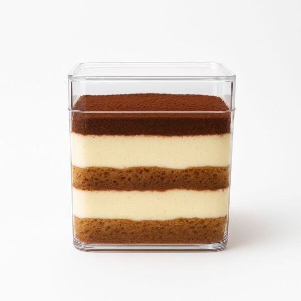 Kapaklı Plastik Kare Tatlı Kabı 250 cc 200 Adet