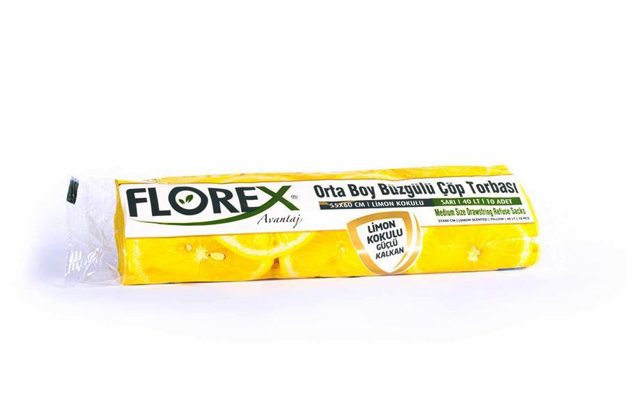 Limon Kokulu Büzgülü Orta Boy Çöp Torbası