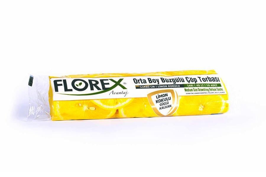 Limon Kokulu Büzgülü Orta Boy Çöp Torbası