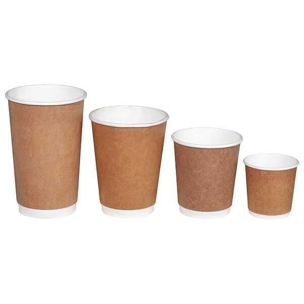 4 oz Kraft Double Wall Karton Bardak 1000 Adet