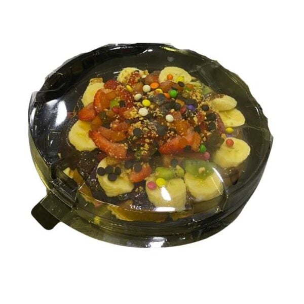 Kapaklı Siyah Waffle Kabı 200 Adet