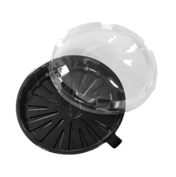 Kapaklı Siyah Waffle Kabı 200 Adet