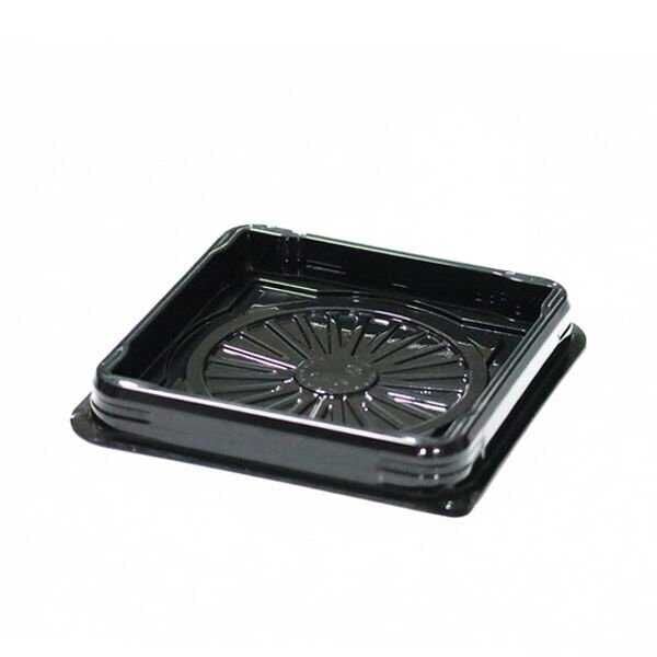 Kare Pasta Kabı Siyah Taban 12x12x9 cm 450 Adet