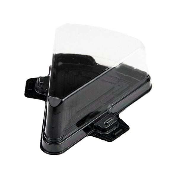 Özge Plastik Dilim Pasta Kabı Seti Siyah 200 Adet