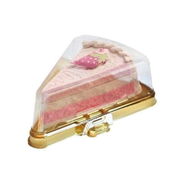 Özge Plastik Dilim Pasta Kabı Seti Altın Taban 200 Adet